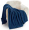 GC GAVNO CAVAILIA Fleece Throw Blanket | Soft Fluffy Throws For Sofas, Bed, Settee, Couch | Extra Warm Large Blanket Throw | Easycare, Anti Allergic | Double 150x200 Cm | Navy