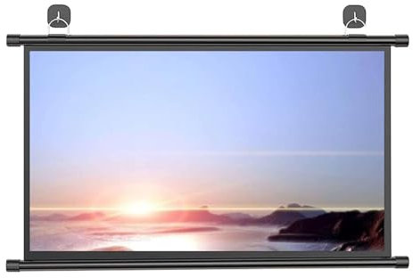 30 , 40 , 50 , 60 , 72 Schermo Per Proiettore Manuale 4:3 16:9 HD Telo Proiettore Schermo Per Proiezione Montato A Parete/soffitto Con Gancio Per Home Theater Cinema Ufficio Film TV Gioco(16:9,50