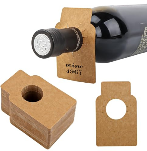 200 Pezzi Etichette Della Cantina, Etichette della Bottiglia di Vino, Etichette Per Bottiglie Di Cantina, Etichette per Collo di Bottiglia Universale per Portabottiglie E Cantine Contrassegnare