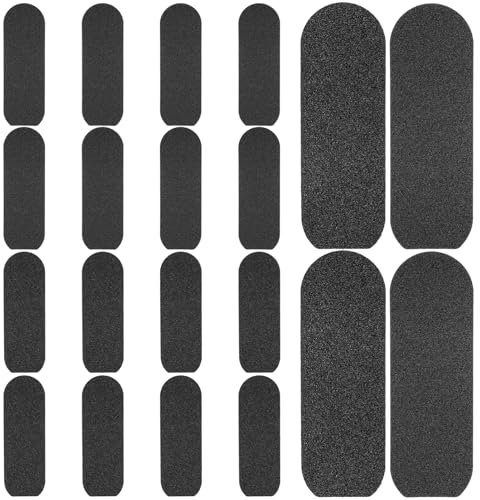DRESSOOS Lot de 20 Abrasifs Auto-Adhésifs pour Lime à Pied Grain Fin et Grossier Outil de Pédicure Pratique pour Entretien des Pieds Portable et Solide