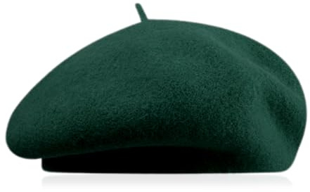 GIDWRIY Chapeau Beret Français Chic Hiver Laine Élégant Couleur Unie, Style Basque Classique Souple