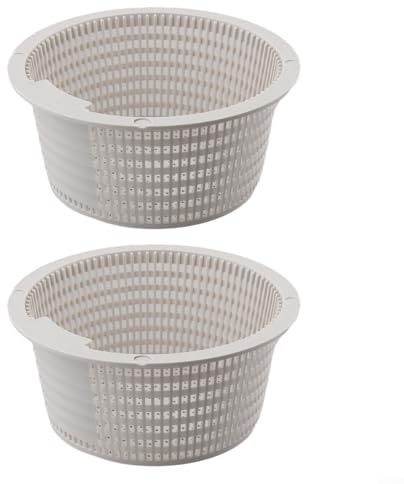 Cesta de filtro de skimmer de piscina P06436, para piscinas de pared de acero, ofrece un rendimiento fiable y fácil mantenimiento para propietarios de piscinas (2 piezas)