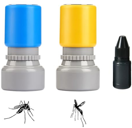 AJNZAU 2 Pièces Tampon Maitresse, Réaliste Et Parfait Pour Farces, Tampon Moustique Avec Encre Noire Pour Projets Créatifs Et Farces (Plastique)