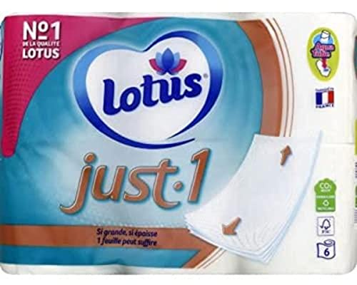 Lotus Just1 Set de 6 Rouleaux Papier Toilette