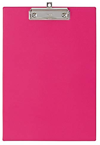 MAUL Klemmbrett A4 | Klemmbrett aus Karton mit Folie | Schreibbrett mit Papierklemme | Clipboard mit moderner Klemmer zur Aufbewahrung von Papier | für Büro, Küche und Werkstatt | Pink