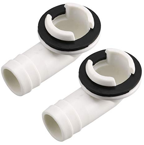 uxcell Air Conditioner Drain Hose Connector Elbow Fitting with Rubber Ring for Mini-Split Units and Window AC Unit 22.5mm 2Pcs