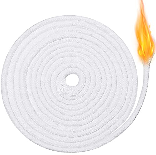 6,56 Feet Stoppino di Ricambio in Cotone Stoppino in Cotone Intrecciato Rotondo Stoppino per Lampada a Olio Stoppino per Candela per Lampade a Olio e Candele DIY (4 mm/ 0,16 Pollici)