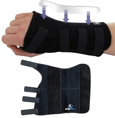 Wrist Brace Splint Support - Breathable Lightweight Carpal Tunnel Splint for Men Women - Pain Relieve Wrist Splints, Ideal for Hand Support, Fractures, Sprains, Joint Pain, Tendonitis, Arthritis