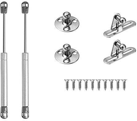 bricoleva.it Pistones de gas para puertas de cocina o armario, juego de amortiguadores pistones para puertas abatibles basculantes armarios Paquete de 2 4 8 unidades (2, 150N)