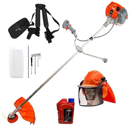 SAKAWA Desbrozadora Barra Fija 28mm 52,7cc + Casco Forestal + Aceite 1L