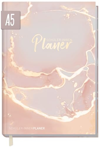 Schulstuff Schülerplaner A5 ohne Datumsbindung Shine & Sparkle Schülerkalender mit Wochenkalender, 1 Woche auf 2 Seiten - für Freizeit, Termine und Schule - nachhaltig & klimafreundlich