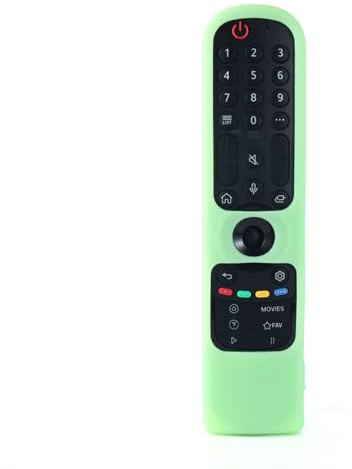 Silicone Remote Protective Case Compatible with LG MR24GA MR23GA MR22GA MR22GN MR21GA MR21GC OLED QNED Smart TV,Remote Cover for LG Smart TV 2021-2024 Magic Remote Control (Glow Green)