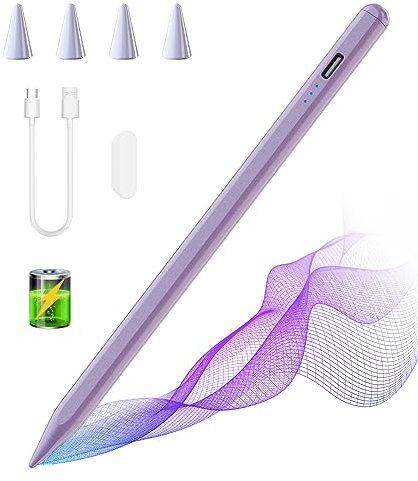 Stift für iPad A16 11/10/9/8/7/6th Gen/Pro 13/12.9/11/Air 13/11/Air 5/4/3/Mini 6/5 2018-2025, Apple Pencil mit Neigungserkennung und Handflächenabweisung, Nicht kompatibel mit Anderen Modellen