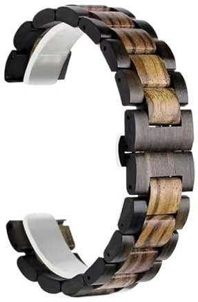 THBGTCNQ Bracelet de Montre en Bois 20mm 22mm Bracelet de Remplacement Universel Hommes Femmes Bracelet à dégagement Rapide for Montre Intelligente Montre à Quartz(E,22mm)