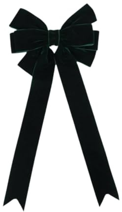 Folpus Weihnachtsbaum-Schleife, Weihnachtskranz-Schleife, Heimdekoration, Weihnachtsbaum-Ornament, Weihnachtsschleife, dekorativ für den Innen- und, GrÜn