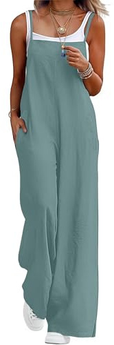 Lepunuo Jumpsuits for Women Plus Size Casual Jumpsuits for Women Boho Overalls Loose Fit Summer Overalls with Pockets