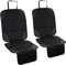 Fervalyna 2 Pièces Protecteur de Siège de Voiture Isofix, Antidérapant Protection Siege Auto avec Poches Organisateur, Universelle Imperméable Protège Siège Oxford pour Enfant, Bébé, Animaux (Noir)