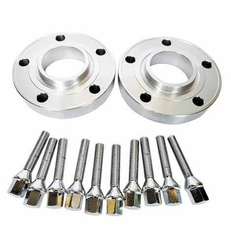 Entretoise Roue Entretoises De Roue 5 X 120 Mm 72,6 Mm avec Boulons Coniques 12 X 1,5 Mm pour BMW E30 E36 E38 E60 E65 E90 E91 E92 E93 F01 F02 Élargisseurs Voie(30mm Silver)