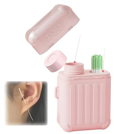 Kit de nettoyage pour trou d'oreille avec 240 fils de nettoyage jetables et solution de nettoyage de 15 ml, solution d'entretien des trous d'oreille pour homme et femme (saveur rose)