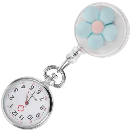 FOMIYES Pecho Reloj De Solapa Clip De Dibujos Animados Extensible Reloj De Bolsillo para Estudiantes De Enfermera