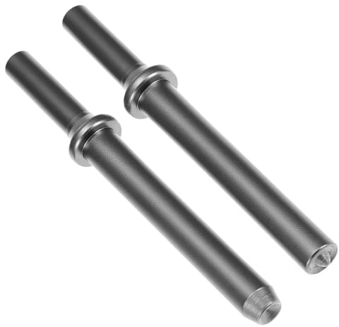 QWORK Set di 2 punte pneumatiche per rivetti pneumatici, codolo 0,401, con martello pneumatico, incudine e punta a coppa, strumento per rivetti cavi, solidi e semicavi