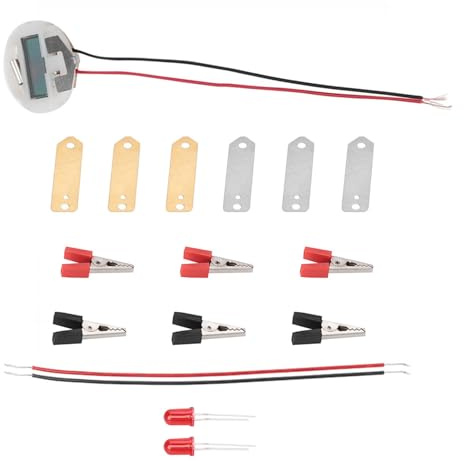 TIKATARER Kit de Ciencia de Bioenergía, Experimentos de Electricidad de Papa, Juguete de Aprendizaje Stem con Reloj Digital, Bombilla, Placas de Cobre y Zinc, Ideal para Proyectos de Ciencia para