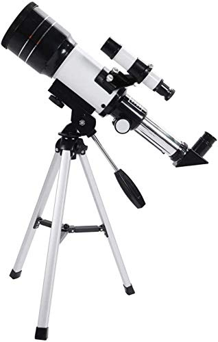 Teleskop för barnens nybörjare, 70 mm teleskop för astronomi med ett stativ astronomiskt refraktor teleskop för vuxna teleskoptillbehör okular för att hitta stjärnplaneter, för inomhus/ut