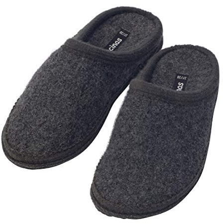 Japanwelt Zapatillas de estar por casa para hombre y mujer, cálidas zapatillas de fieltro de lana de oveja, pantuflas de invierno, pantuflas de casa, pantuflas de casa, pantuflas para invitados,