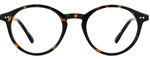 TIJN Blue Light Blocking Glasses,Vintage Round Frame Eyeglasses,Anti-Glare Computer Glasse,Screen Fatigue & UV Protection
