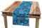 ABAKUHAUS Schildkröte Tischläufer, Wassertiere Blumen, Esszimmer Küche Rechteckiger Dekorativer Tischläufer, 40 x 225 cm, Blau Türkis