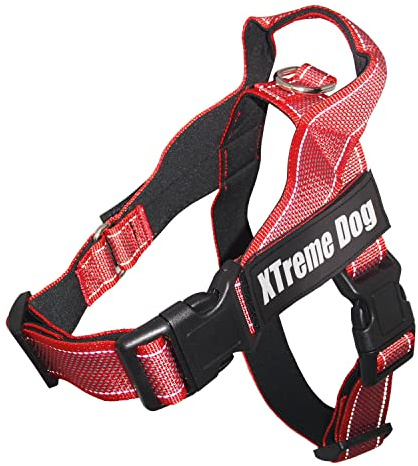 ARQUIVET Arnés para Perro Xtreme Dog Classic de Color Rojo - Talla XL/67-96 cm - Ajustable, ergonómico y Resistente - Incluye Agarre en la Parte Superior Salir a pasear