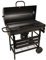 GrillChef Barrel 11531 Grillwagen mit Deckel Grill Holzkohlegrill Holzkohlegrillwagen mit Rädern und 2 Regalen 71 x 35cm für ca. 10 Personen