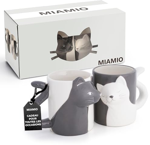 MIAMIO – 2 x 350 ml Tazza Gatto/Tazza/Tazze/Tazze Di Ceramica Set