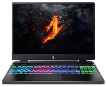 Acer Nitro 16 (AN16-42-R1N7) Gaming Laptop | 16 WQXGA IPS 165Hz Display | AMD Ryzen 9 8945HS | 32 GB RAM | 1 TB SSD | NVIDIA GeForce RTX 4070 | Windows 11 | QWERTZ Tastatur | schwarz