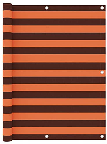 HIGSOSE Brise-Vue pour Balcon Orange et Marron 120x400 cm en Tissu Oxford Écran de Jardin Imperméable et Résistant au Vent Couverture de Confidentialité Paravent Extérieur Auvent Terrasse Piscine