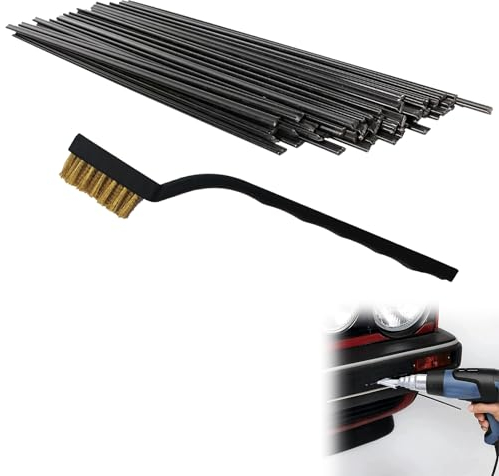 Varillas Soldadura Plástico,30 piezas Varillas Soldar,Varillas Soldadura,Barras de Soldar,Alambre Soldadura Plastico,Palos de Soldadura,PP Varilla Soldadura para Soldadura de Plástico,con Cepillo