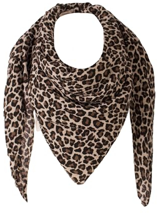 stylx XXL Tuch 23 Farben Farbwahl Halstuch Musselintuch Musselin Damen Damenhalstuch Dreieckstuch Schal Herren Männer Frauen Herrenhalstuch Dreieckig leicht (einlagig) (Leo klein beige)