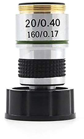 Qiaohome 185 Mikroskop-Objektiv, 20 x achromatisches Objektiv, biologisches Mikroskop, Zubehör