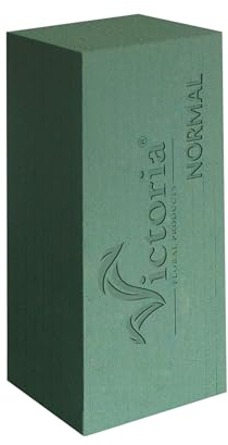 Creativery Nass Steckschaum Ziegel 23x11x7,5cm - für Profi Floristen & Hobby Bastler - Frischblumen Steckschwamm - Blumen Steckmasse Blumensteckschaum - Floristik Zubehör & Floristikbedarf - Grün