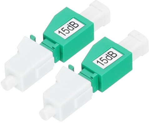QUARKZMAN 15dB LC Fiber LC/APC SM enkelläge fast fiber optisk dämpare hane till hona för optisk överföring 2 st