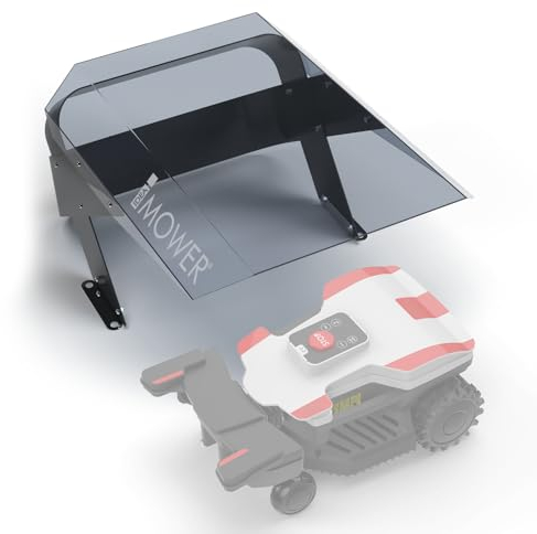 Idea Mower Mobius Mähroboter-Garage kompatibel mit Ambrogio Twenty - durchscheinendes Dach, einfacher Zugriff auf die Tastatur - Schutz vor Sonne, Regen und Hagel