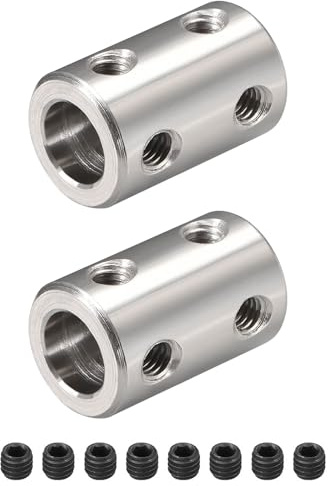 Helweet Giunto Albero Motore, Accoppiamento Rigido, 2 Pezzi, Accoppiatore, Giunti Rigidi 8mm a 8mm Alesaggio, Per Stampante 3D, Macchina CNC, Accessori Motore, Garanzia Limitata