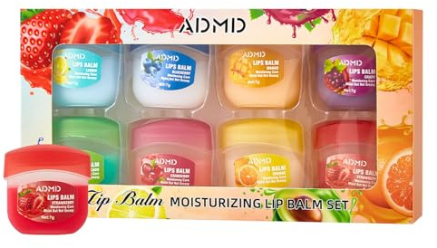 8er-Pack Lippenmasken im Mini-Format, Spenden Feuchtigkeit und pflegen die Lippenmaske,Lippenbalsam-Set mit Fruchtgeschmack für Trockene,Rissige Lippen