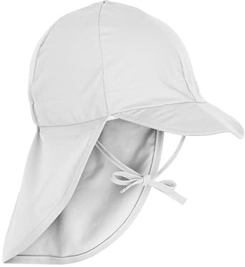 Mikk-line Cappello da sole per bambini, protezione UV 50+, cappello con protezione per il collo, per ragazzi e ragazze, traspirante, cappello da sole regolabile per esterni, giardino e spiaggia