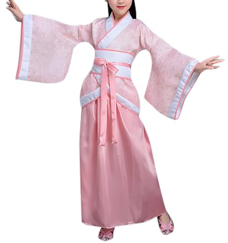 Deguisement Chinoise Fille, Chine Enfants National Style Chinois Scène Théâtre Jouer à L'opéra Cosplay Spectacle Traditionnel Folle Robe Filles Manches Longues