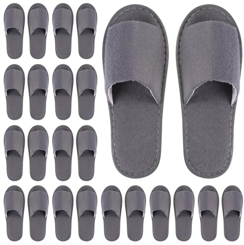 kuou 6/12 Pairs Disposable Spa Slippers, Hotel Guest Slippers for Men Women, Lightweight for Hotels, Salons, Parties, Travel and House Guests