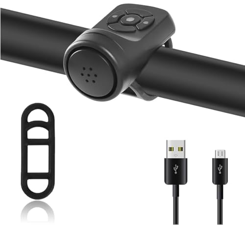 Timbre de Bicicleta, Volumen 120 decibeles, Alarma de bocina eléctrica, Timbre de Manillar de Bicicleta Impermeable IPX4, Accesorios de Ciclismo para Scooter MTB BMX