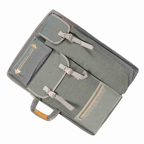 Akozon Mångsidig Canva MultiFunction Large Art Bag - Vattentät Sketch Board-bärare för Konsttillbehör i Smoky Grey (Rökig grå)