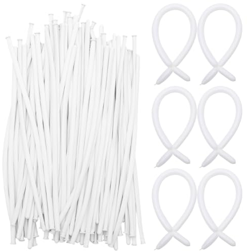 ARTIBETTER 200 Globos Largos de Látex de Color Claro para Modelado Globos Giratorios para Decoración de Bodas y Cumpleaños Pack de 200 Unidades para Fiestas y Eventos Figuras y Flores