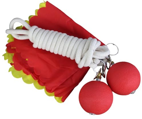 CAZSTYK Resiliency Meteors Hammer Ball Rope Darted Meteors Hammer Rubber Throw Weight for Wushu Art Training and Fitness Elastic Fitness Flows Ball